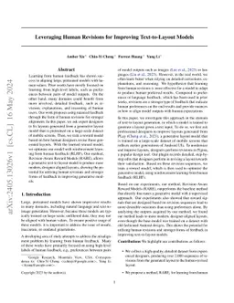 Leveraging Human Revisions for Improving Text-to-Layout Models