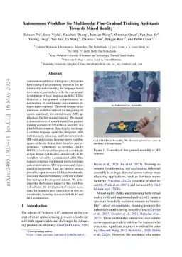 Autonomous Workflow for Multimodal Fine-Grained Training Assistants
  Towards Mixed Reality