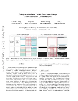 CoLay: Controllable Layout Generation through Multi-conditional Latent
  Diffusion