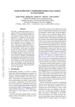 SemEval-2024 Task 3: Multimodal Emotion Cause Analysis in Conversations