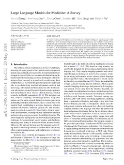 Large Language Models for Medicine: A Survey
