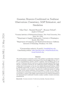 Gaussian Measures Conditioned on Nonlinear Observations: Consistency,
  MAP Estimators, and Simulation