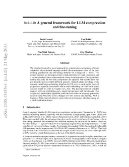 ReALLM: A general framework for LLM compression and fine-tuning