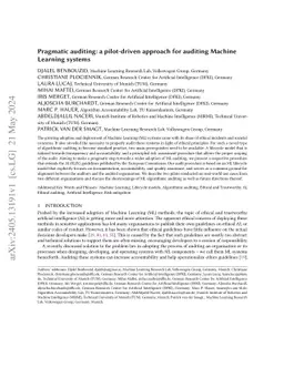 Pragmatic auditing: a pilot-driven approach for auditing Machine
  Learning systems