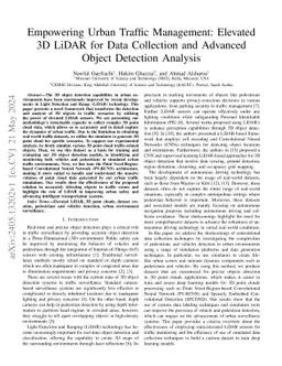 Empowering Urban Traffic Management: Elevated 3D LiDAR for Data
  Collection and Advanced Object Detection Analysis