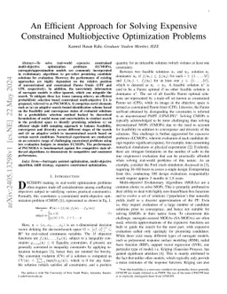 An Efficient Approach for Solving Expensive Constrained Multiobjective
  Optimization Problems