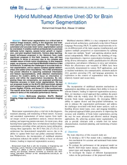 Hybrid Multihead Attentive Unet-3D for Brain Tumor Segmentation