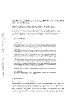 High Performance P300 Spellers Using GPT2 Word Prediction With
  Cross-Subject Training