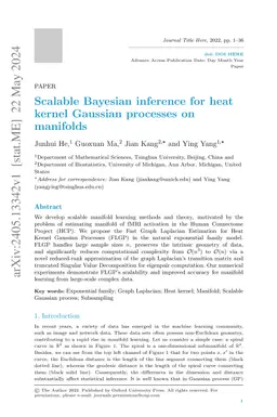 Scalable Bayesian inference for heat kernel Gaussian processes on
  manifolds