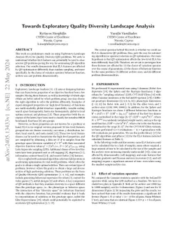 Towards Exploratory Quality Diversity Landscape Analysis