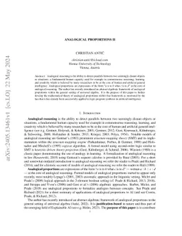 Analogical proportions II