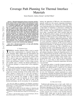 Coverage Path Planning for Thermal Interface Materials