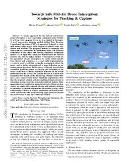 Towards Safe Mid-Air Drone Interception: Strategies for Tracking & Capture