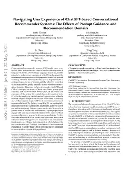 Navigating User Experience of ChatGPT-based Conversational Recommender
  Systems: The Effects of Prompt Guidance and Recommendation Domain