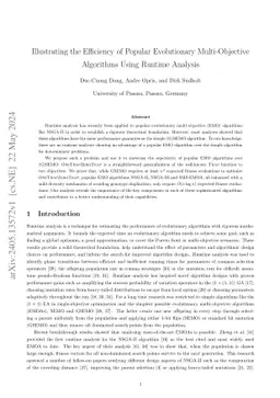 Illustrating the Efficiency of Popular Evolutionary Multi-Objective
  Algorithms Using Runtime Analysis