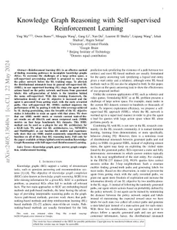 Knowledge Graph Reasoning with Self-supervised Reinforcement Learning