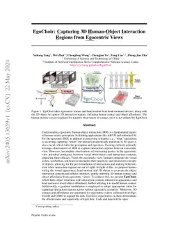 EgoChoir: Capturing 3D Human-Object Interaction Regions from Egocentric
  Views