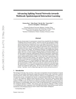 Advancing Spiking Neural Networks towards Multiscale Spatiotemporal
  Interaction Learning