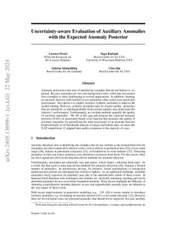 Uncertainty-aware Evaluation of Auxiliary Anomalies with the Expected
  Anomaly Posterior