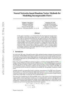 Neural Networks-based Random Vortex Methods for Modelling Incompressible
  Flows