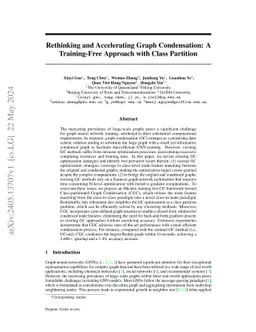 Rethinking and Accelerating Graph Condensation: A Training-Free Approach with Class Partition