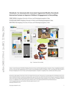 Metabook: An Automatically Generated Augmented Reality Storybook
  Interaction System to Improve Children's Engagement in Storytelling