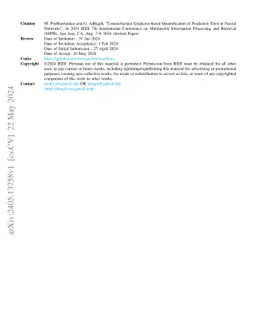 Counterfactual Gradients-based Quantification of Prediction Trust in
  Neural Networks