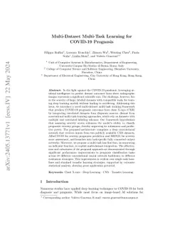 Multi-Dataset Multi-Task Learning for COVID-19 Prognosis