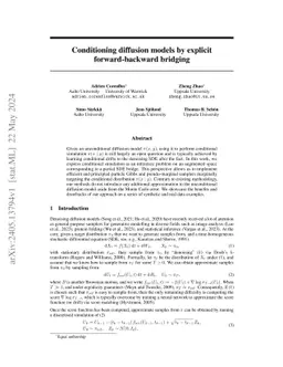 Conditioning diffusion models by explicit forward-backward bridging