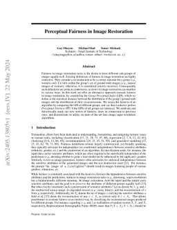 Perceptual Fairness in Image Restoration