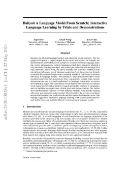 Babysit A Language Model From Scratch: Interactive Language Learning by Trials and Demonstrations