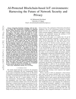 AI-Protected Blockchain-based IoT environments: Harnessing the Future of
  Network Security and Privacy
