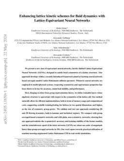 Enhancing lattice kinetic schemes for fluid dynamics with
  Lattice-Equivariant Neural Networks