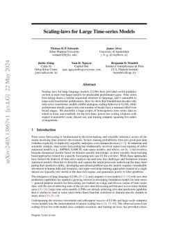 Scaling-laws for Large Time-series Models