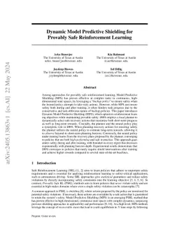 Dynamic Model Predictive Shielding for Provably Safe Reinforcement
  Learning