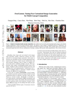 FreeCustom: Tuning-Free Customized Image Generation for Multi-Concept
  Composition