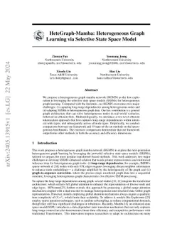 HeteGraph-Mamba: Heterogeneous Graph Learning via Selective State Space
  Model