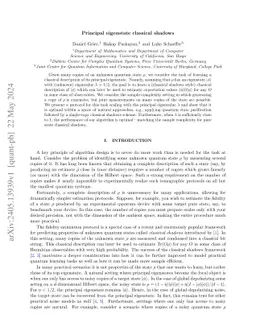 Principal eigenstate classical shadows