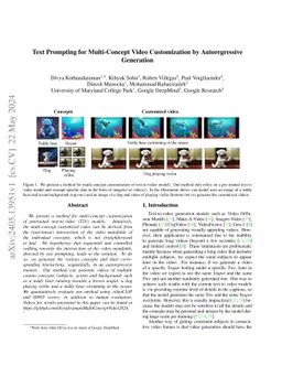 Text Prompting for Multi-Concept Video Customization by Autoregressive
  Generation