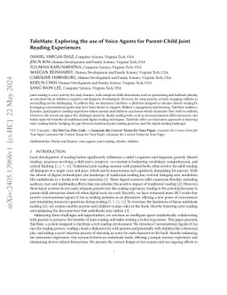 TaleMate: Exploring the use of Voice Agents for Parent-Child Joint
  Reading Experiences