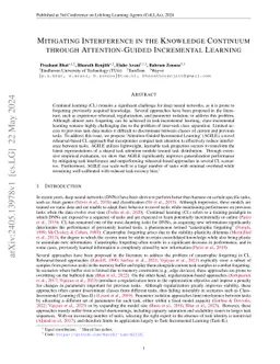 Mitigating Interference in the Knowledge Continuum through
  Attention-Guided Incremental Learning