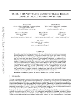 TS40K: a 3D Point Cloud Dataset of Rural Terrain and Electrical
  Transmission System