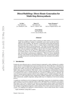 DirectMultiStep: Direct Route Generation for Multistep Retrosynthesis