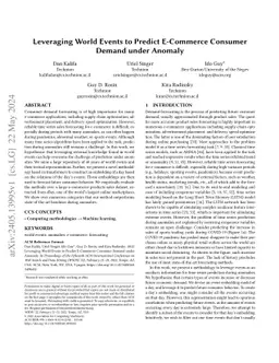 Leveraging World Events to Predict E-Commerce Consumer Demand under
  Anomaly