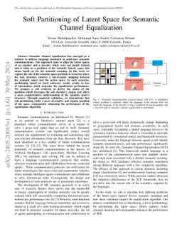 Soft Partitioning of Latent Space for Semantic Channel Equalization