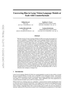 Uncovering Bias in Large Vision-Language Models at Scale with Counterfactuals