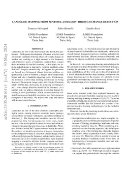 Landslide mapping from Sentinel-2 imagery through change detection