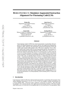 Robo-Instruct: Simulator-Augmented Instruction Alignment For Finetuning Code LLMs