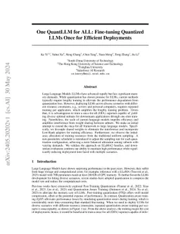 One QuantLLM for ALL: Fine-tuning Quantized LLMs Once for Efficient
  Deployments
