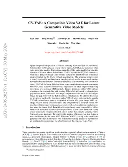 CV-VAE: A Compatible Video VAE for Latent Generative Video Models